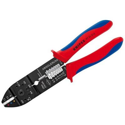Knipex 97 21 215 SB Crimping Pliers for Insulated Terminals & Plug Connectors Knipex 97 21 215 SB Crimping Pliers for Insulated Terminals & Plug Connectors