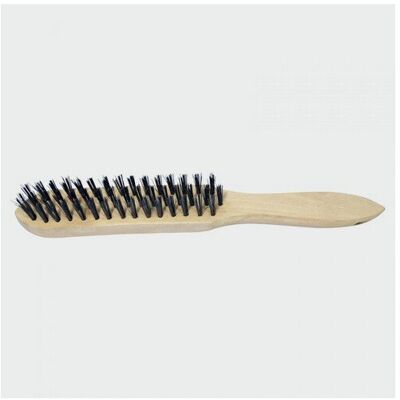 TIMco Wooden Handle Wire Brush Steel 4 Rows - Wire Brush TIMco Wooden Handle Wire Brush Steel 4 Rows - Wire Brush