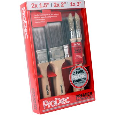 PRODEC Premier Synthetic 7 Pc Paint Brush Set - Paint Brush Set PRODEC Premier Synthetic 7 Pc Paint Brush Set - Paint Brush Set