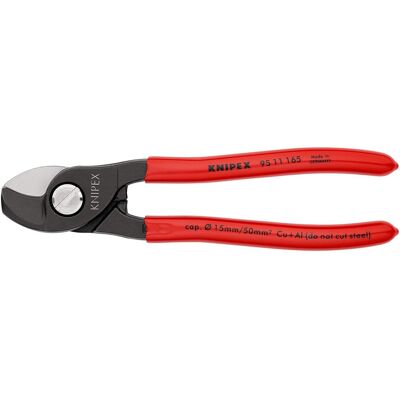Knipex 95 11 165 Cable Shears Plastic Coated Handles 165mm Knipex 95 11 165 Cable Shears Plastic Coated Handles 165mm