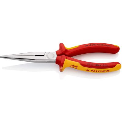 Knipex Snipe, Needle Nose Side Cutting Pliers - Chrome Plated Insulated - 200mm Knipex Snipe, Needle Nose Side Cutting Pliers - Chrome Plated Insulated - 200mm