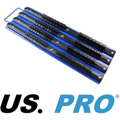 US PRO Tools Socket Rail Tray Holds 86 Sockets 1/4" 3/8" 1/2" Drive Clips 6741 US PRO Tools Socket Rail Tray Holds 86 Sockets 1/4" 3/8" 1/2" Drive Clips 6741