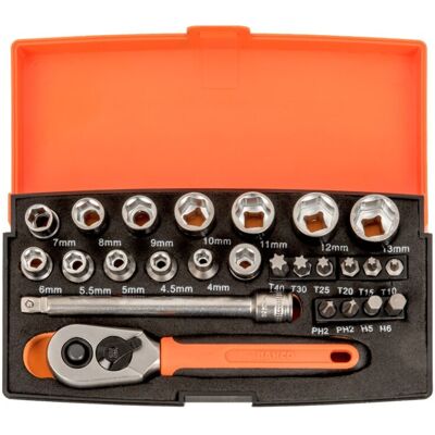 Bahco 25pc Socket Set - 1/4 Inch Drive Bahco 25pc Socket Set - 1/4 Inch Drive
