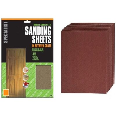Specialist - Sandpaper 280x230 - 60-240 - 5 sheets - Sand Paper Sheets Specialist - Sandpaper 280x230 - 60-240 - 5 sheets - Sand Paper Sheets