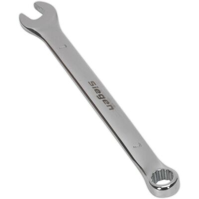 Loops Hardened Steel Combination Spanner - 7mm - Polished Chrome Vanadium Wrench Loops Hardened Steel Combination Spanner - 7mm - Polished Chrome Vanadium Wrench