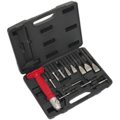 Loops 13 Piece Interchangeable Punch & Chisel Set - Hammer Through Grip - Storage Case Loops 13 Piece Interchangeable Punch & Chisel Set - Hammer Through Grip - Storage Case