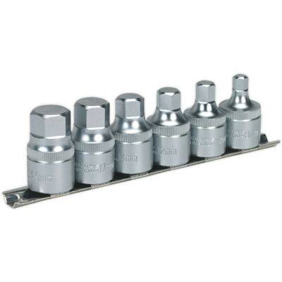 LOOPS - STUBBY 6pc Hex Key - 1/2" Sq Drive - Hex Key Socket Bit Set LOOPS - STUBBY 6pc Hex Key - 1/2" Sq Drive - Hex Key Socket Bit Set