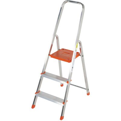 Loops - 0.6m Platform Ladder - Aluminium - 3 Tread - Ladder Loops - 0.6m Platform Ladder - Aluminium - 3 Tread - Ladder