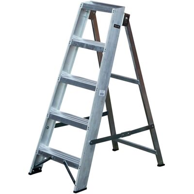 Loops 1m Aluminium Swingback Step Ladders -5 Tread- Professional Lightweight Steps Loops 1m Aluminium Swingback Step Ladders -5 Tread- Professional Lightweight Steps