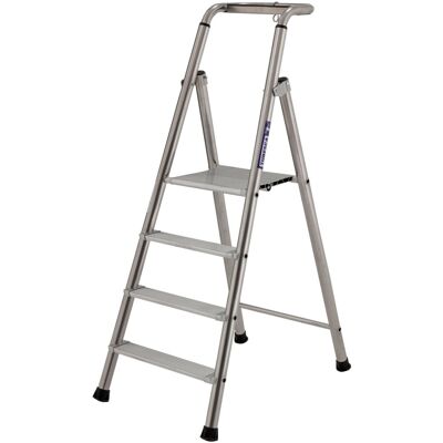Loops 1m MAX STABILITY Platform Step Ladders 4 Tread Anti Slip Aluminium DIY Steps Loops 1m MAX STABILITY Platform Step Ladders 4 Tread Anti Slip Aluminium DIY Steps