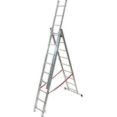 Loops 27 Rung Lightweight Combination Ladder Triple Extension / Step & Staircase Stair Loops 27 Rung Lightweight Combination Ladder Triple Extension / Step & Staircase Stair