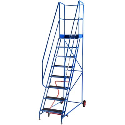 Loops 8 Tread Mobile Warehouse Stairs Anti Slip Steps 3m Portable Safety Ladder Loops 8 Tread Mobile Warehouse Stairs Anti Slip Steps 3m Portable Safety Ladder