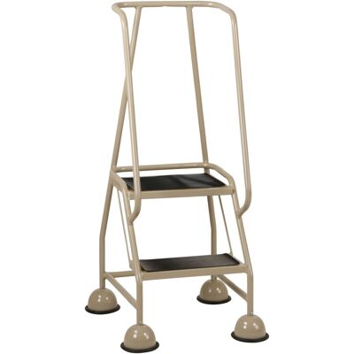 Loops 2 Tread Mobile Warehouse Steps - Beige - Safety Ladder Loops 2 Tread Mobile Warehouse Steps - Beige - Safety Ladder
