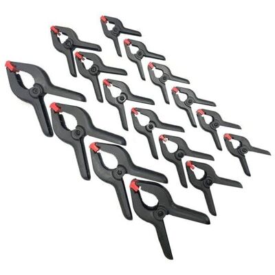 Rolson Tools Nylon Spring Clamp Set - 16pc - Black - Workshop Tool Rolson Tools Nylon Spring Clamp Set - 16pc - Black - Workshop Tool