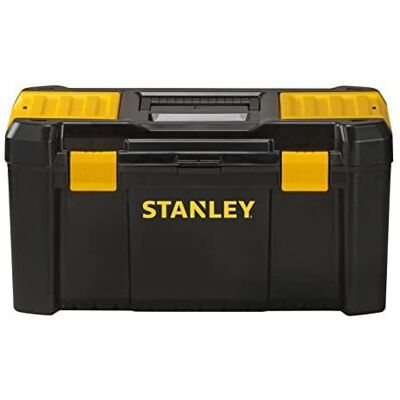 Stanley STST1-75520 Essential 19" Toolbox with Plastic Latches, Black/Yellow Stanley STST1-75520 Essential 19" Toolbox with Plastic Latches, Black/Yellow