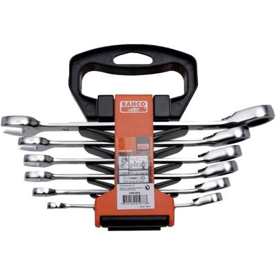 Bahco 1RM/SH6 8-17 mm Ratchet Combination Spanner Set - Multi-Colour Bahco 1RM/SH6 8-17 mm Ratchet Combination Spanner Set - Multi-Colour