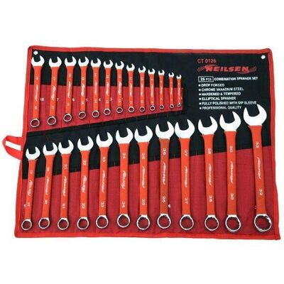 Combination Spanner Set, 25pc 6mm-32mm, Drop Forged (Genuine Neilsen CT0126) Combination Spanner Set, 25pc 6mm-32mm, Drop Forged (Genuine Neilsen CT0126)