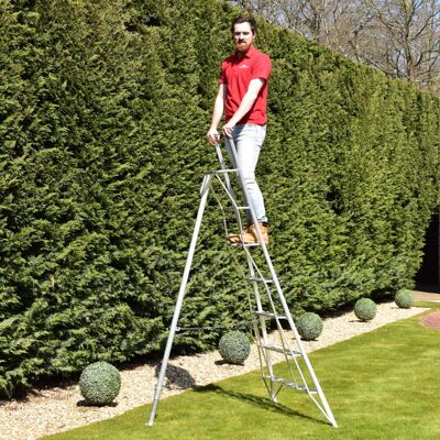 Trade Master Garden Ladder Tripod 2.4m - 1 Leg - Height Adjustable Ladder Trade Master Garden Ladder Tripod 2.4m - 1 Leg - Height Adjustable Ladder
