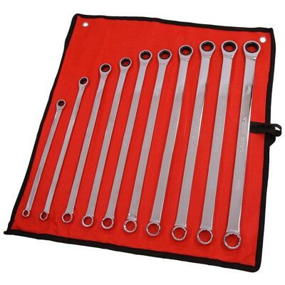 Neilsen 10pc Spanner Set Ratchet Ring Aviation Double Ended Extra Long 8mm -19mm CT4465 Neilsen 10pc Spanner Set Ratchet Ring Aviation Double Ended Extra Long 8mm -19mm CT4465