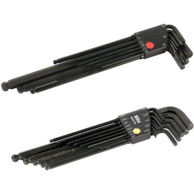 Wiha 36995 Ball End Hex-Inch and Metric L-Key Sets 2-Pack Wiha 36995 Ball End Hex-Inch and Metric L-Key Sets 2-Pack