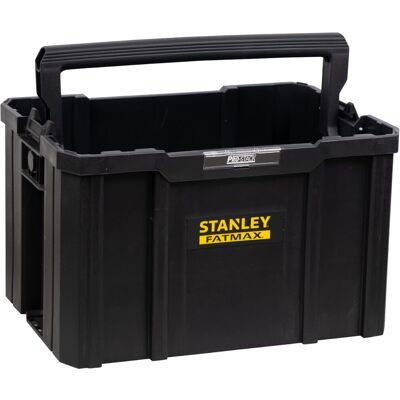Stanley FatMax PRO-STACK Open Tote Tool Box Max Capacity- Black Stanley FatMax PRO-STACK Open Tote Tool Box Max Capacity- Black