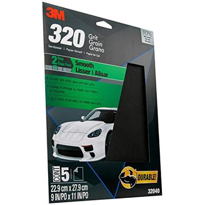 3M Wetordry Sandpaper 32040 320 Grit 9 inch x 11 inch 5 per pack 3M Wetordry Sandpaper 32040 320 Grit 9 inch x 11 inch 5 per pack