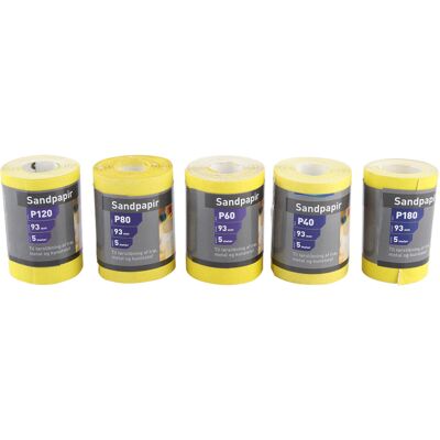 Unbranded 5pcs Sand Paper Roll Manual Hand Tear Sandpaper Unbranded 5pcs Sand Paper Roll Manual Hand Tear Sandpaper