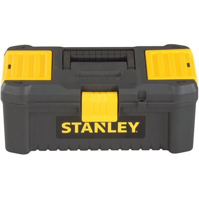 Stanley STST1-75514"Essential" 12.5" Toolbox with Plastic Latches, Black/Yellow Stanley STST1-75514"Essential" 12.5" Toolbox with Plastic Latches, Black/Yellow