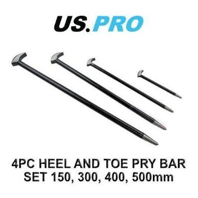 US PRO Tools 4pc Heel Bar Set Podgers Pry Bars Toe - Tools Set US PRO Tools 4pc Heel Bar Set Podgers Pry Bars Toe - Tools Set