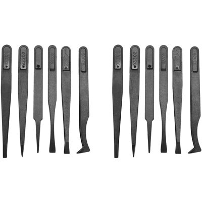 Unbranded 12PCS Precision Tweezer Set Plastic Anti Static Tool Kit Size 1/2/3/5/6/8 Each O Unbranded 12PCS Precision Tweezer Set Plastic Anti Static Tool Kit Size 1/2/3/5/6/8 Each O