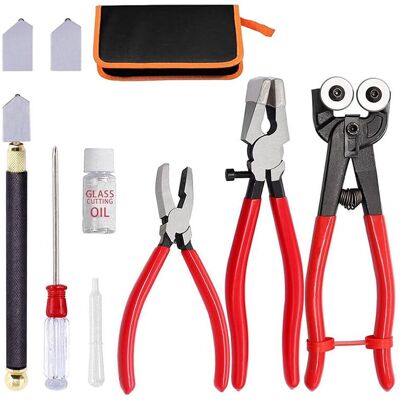 Unbranded Glass Cutting Tool Set Kit, Wheeled Glass Tile Nippers Glass Running Pliers Brea Unbranded Glass Cutting Tool Set Kit, Wheeled Glass Tile Nippers Glass Running Pliers Brea