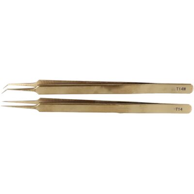 Unbranded 2Pcs Fine Tip Aluminium Alloy Tweezers Set Unbranded 2Pcs Fine Tip Aluminium Alloy Tweezers Set