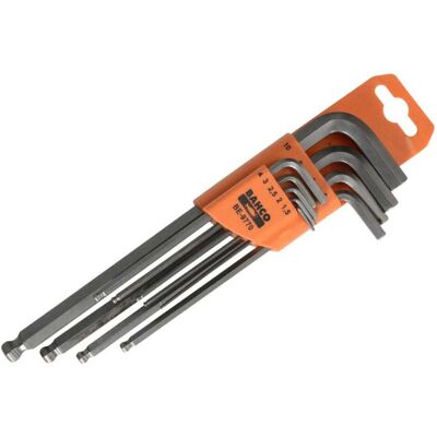 Bahco Metric Long Ball-End Hex Key Set (Pack of 9) Bahco Metric Long Ball-End Hex Key Set (Pack of 9)