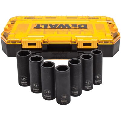 DEWALT DWMT74737 Impact Socket Set - 7-Piece, 1/2" Drive, Metric DEWALT DWMT74737 Impact Socket Set - 7-Piece, 1/2" Drive, Metric