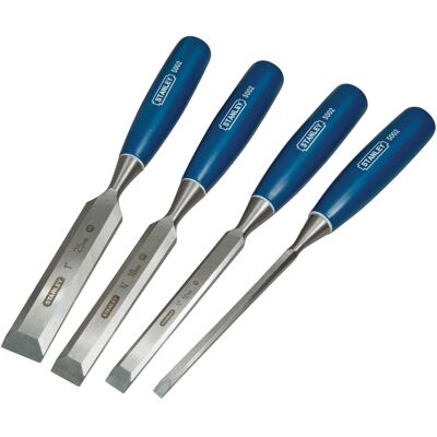 Stanley 0-16-129 5002 Bevel Edge Chisel Set of 4: 6, 12, 18 & 25mm Stanley 0-16-129 5002 Bevel Edge Chisel Set of 4: 6, 12, 18 & 25mm