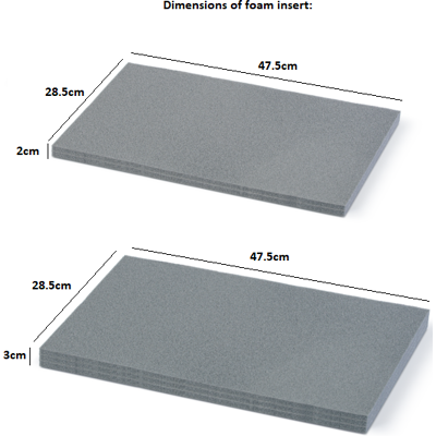 Prosperplast (47.5cm x 28.5cm, 2cm) Tool box Foam Cut and Peel Customisable Foam Sheets Inser Prosperplast (47.5cm x 28.5cm, 2cm) Tool box Foam Cut and Peel Customisable Foam Sheets Inser