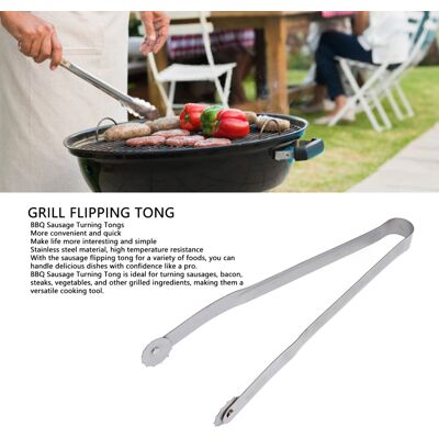 Unbranded BBQ Sausage Tongs 15 Inch Stainless Steel Unbranded BBQ Sausage Tongs 15 Inch Stainless Steel