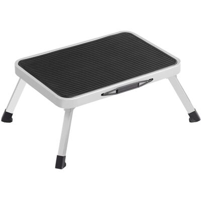 SONGMICS Step Ladder, Folding Step Stool, Steel, Meets EN 14183 Standard, Non-Sl SONGMICS Step Ladder, Folding Step Stool, Steel, Meets EN 14183 Standard, Non-Sl