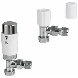 Center Plus 15mm Angled TRV Thermostatic Radiator Valve & Locks Pack Center Plus 15mm Angled TRV Thermostatic Radiator Valve & Locks Pack