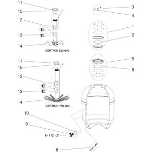 Certikin Lower Pipe Assembly 640 - 1.5” (SPEHS0606) Certikin Lower Pipe Assembly 640 - 1.5” (SPEHS0606)
