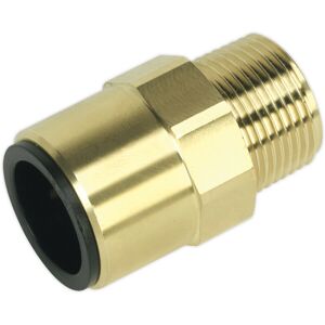 Loops 22mm x 3/4" BSPT Brass Straight Adapter - Air Supply Ring Main Pipe Male Thread Loops 22mm x 3/4" BSPT Brass Straight Adapter - Air Supply Ring Main Pipe Male Thread