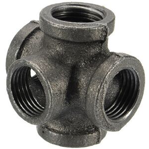GreenZech (3/4 inch) 1/2" 3/4" 1" 5 Way Pipe Fitting Malleable Iron Black Outlet Cross Fem GreenZech (3/4 inch) 1/2" 3/4" 1" 5 Way Pipe Fitting Malleable Iron Black Outlet Cross Fem