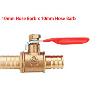 GreenZech (10mm) 8/10mm Hose Barb Inline Brass Shutoff Mini Ball Valve Pipe Fitting 180 Ha GreenZech (10mm) 8/10mm Hose Barb Inline Brass Shutoff Mini Ball Valve Pipe Fitting 180 Ha