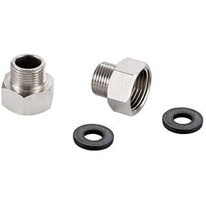 Ibergrif M38M12 UK Compression Adaptors Connector from 38 Inch to 12 Inch Metal Chrome Si Ibergrif M38M12 UK Compression Adaptors Connector from 38 Inch to 12 Inch Metal Chrome Si
