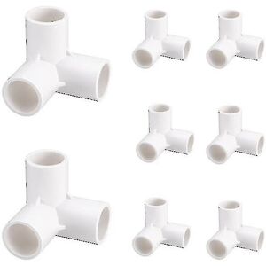 Unbranded 8pcs Pvc Pipe Connector 3-way Elbow Fittings For Pvc Furniture Pipe Fittings Gre Unbranded 8pcs Pvc Pipe Connector 3-way Elbow Fittings For Pvc Furniture Pipe Fittings Gre