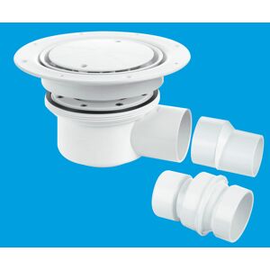 McAlpine TSG52WH Two-Piece 50mm Water Seal Trapped Gully, Clamp Ring and Cover P McAlpine TSG52WH Two-Piece 50mm Water Seal Trapped Gully, Clamp Ring and Cover P