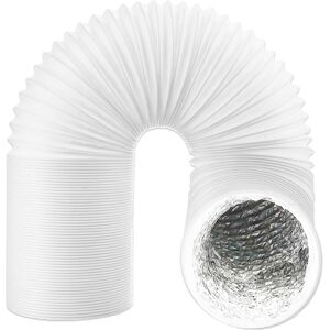 SPARES2GO Universal Insulated Vent Hose Flexible PVC Aluminium Foil Lined Duct Outlet Pipe SPARES2GO Universal Insulated Vent Hose Flexible PVC Aluminium Foil Lined Duct Outlet Pipe