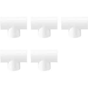 merkkitön 20mm PVC Tee 3 Way Water Pipe Tube Adapter Connectors White 5 Pcs merkkitön 20mm PVC Tee 3 Way Water Pipe Tube Adapter Connectors White 5 Pcs