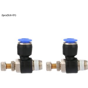 Unbranded 2pcs Tube Air Flow Speed Controller Pipe Pneumatic Unbranded 2pcs Tube Air Flow Speed Controller Pipe Pneumatic