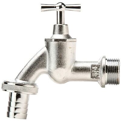 Gardena faucet with Hose: Chrome Water crane For indoor And Outdoor, 26.5 mm (3/4 ") - T Gardena faucet with Hose: Chrome Water crane For indoor And Outdoor, 26.5 mm (3/4 ") - T